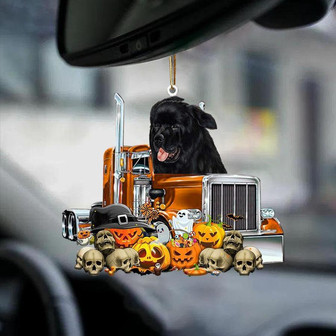 Newfoundland-Pumpkin & Truck Car Hanging Ornament - Thegiftio UK