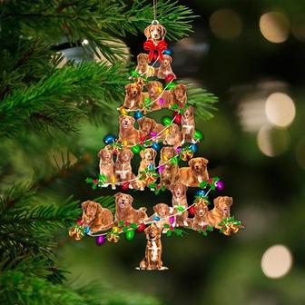 Nova Scotia Duck Tolling Retriever-Christmas Tree Lights-Two Sided Ornament - Thegiftio UK