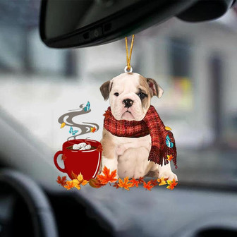 Old English Bulldog 1-Fall Chocolate-Two Sided Ornament - Thegiftio UK