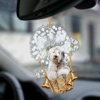Old English Sheepdog-Dandelion-Two Sided Ornament - Thegiftio UK