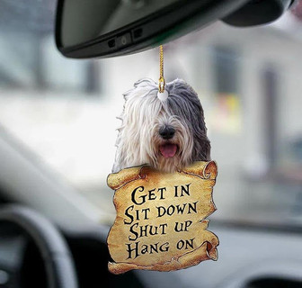 Old English Sheepdog get in two sided ornament - Thegiftio UK