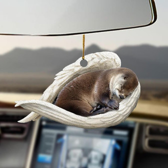 Otter sleeping angel otter lovers ornament - Thegiftio