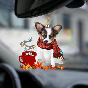 Papillon 1-Fall Chocolate-Two Sided Ornament - Thegiftio