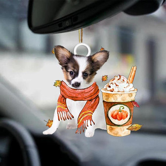 Papillon 1-Pumpkin Spice Kinda-Two Sided Ornament - Thegiftio