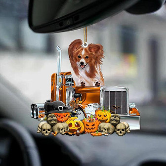 Papillon-Pumpkin & Truck Car Hanging Ornament - Thegiftio UK