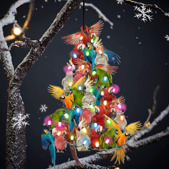 Parrot lovely tree gift for parrot lover gift for bird lover ornament - Thegiftio UK