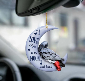 Parrot moon back parrot lover bird lovers two sided ornament - Thegiftio