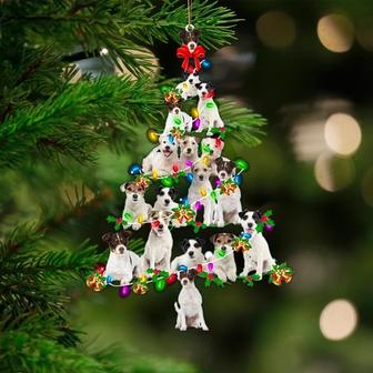 Parson Russell Terrier-Christmas Tree Lights-Two Sided Ornament - Thegiftio UK