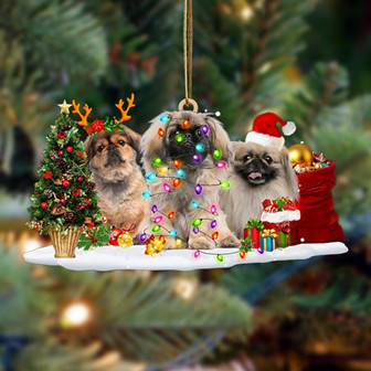 Pekingese-Christmas Dog Friends Hanging Ornament - Thegiftio UK