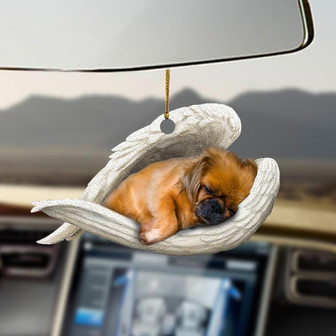 Pekingese sleeping angel Pekingese lovers dog moms ornament - Thegiftio UK