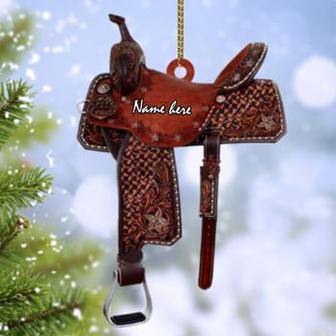 Personalized Flat Ornament For Horse Lovers, Cowboy Cowgirl, Name can be changed - Thegiftio UK