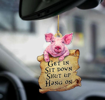 Pig get in pig lover two sided ornament - Thegiftio UK