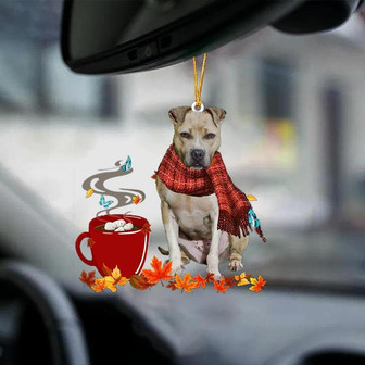 Pitbull 1-Fall Chocolate-Two Sided Ornament - Thegiftio