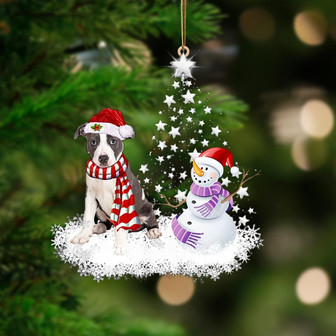 Pitbull 2-Star Tree Hanging Ornament - Thegiftio UK