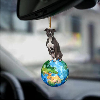 Pitbull-Around My Dog-Two Sided Ornament - Thegiftio UK