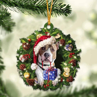 Pitbull and Christmas gift for her gift for him gift for Pitbull lover ornament cus - Thegiftio UK