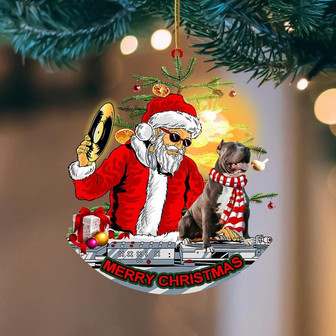 Pitbull-Christmas Party-Two Sided Ornament - Thegiftio UK