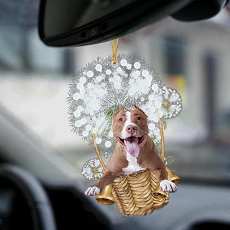 Pitbull-Dandelion-Two Sided Ornament - Thegiftio UK