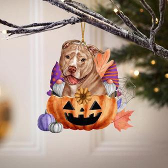 Pitbull-Gnomes Pumpkins Hanging Ornament - Thegiftio UK