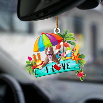 Pitbull-I Love Summer-Two Sided Ornament - Thegiftio UK