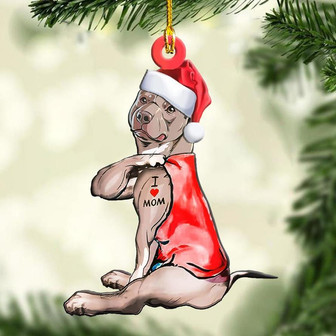 Pitbull Mom Shape Ornament - Thegiftio