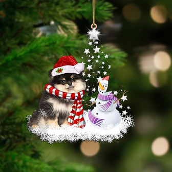 Pomeranian 1-Star Tree Hanging Ornament - Thegiftio UK