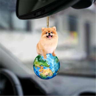 Pomeranian-Around My Dog-Two Sided Ornament - Thegiftio UK