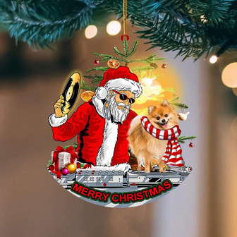 Pomeranian-Christmas Party-Two Sided Ornament - Thegiftio UK