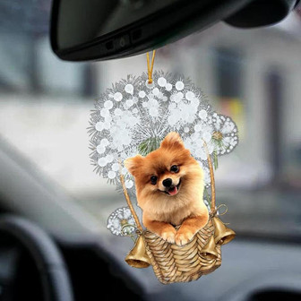 Pomeranian-Dandelion-Two Sided Ornament - Thegiftio UK