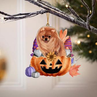 Pomeranian-Gnomes Pumpkins Hanging Ornament - Thegiftio UK