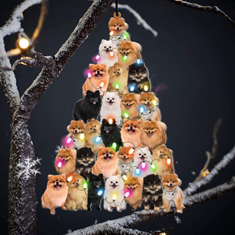 Pomeranian lovely tree gift for pomeranain lover gift for dog mom ornament - Thegiftio UK