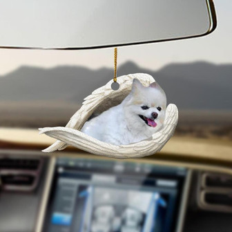 Pomeranian sleeping angel pomeranian lovers tjl ornament - Thegiftio UK