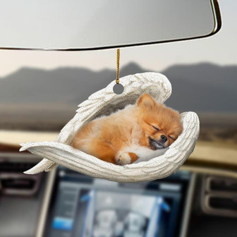 Pomeranian sleeping angel pomeranian lovers dog moms ornament - Thegiftio UK