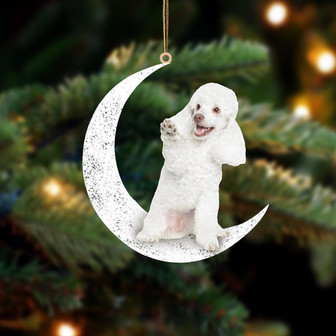 Poodle 1-Sit On The Moon-Two Sided Ornament - Thegiftio UK