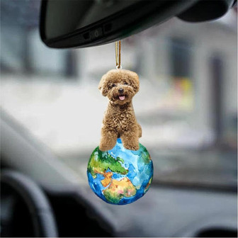 Poodle-Around My Dog-Two Sided Ornament - Thegiftio UK