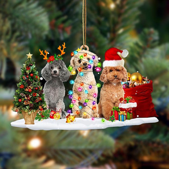 Poodle-Christmas Dog Friends Hanging Ornament - Thegiftio UK