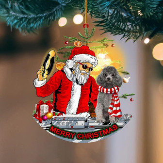Poodle-Christmas Party-Two Sided Ornament - Thegiftio UK