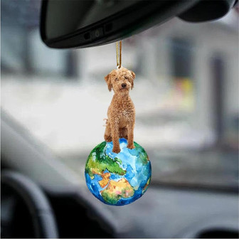 Poodle Crossbreed-Around My Dog-Two Sided Ornament - Thegiftio UK