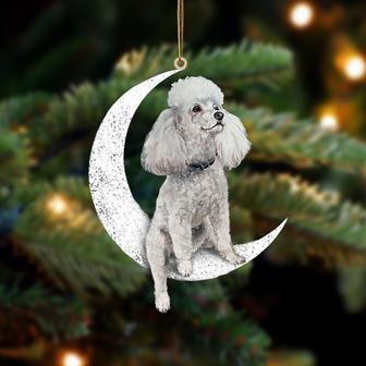 Poodle-Sit On The Moon-Two Sided Ornament - Thegiftio UK