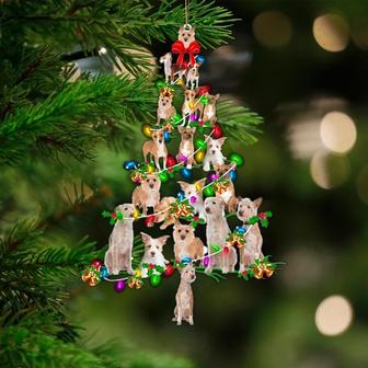 Portuguese Podengo-Christmas Tree Lights-Two Sided Ornament - Thegiftio UK