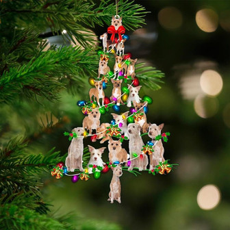 Portuguese Podengo-Christmas Tree Lights-Two Sided Ornament - Thegiftio