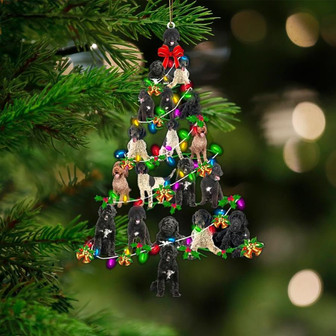 Portuguese Water Dog-Christmas Tree Lights-Two Sided Ornament - Thegiftio UK