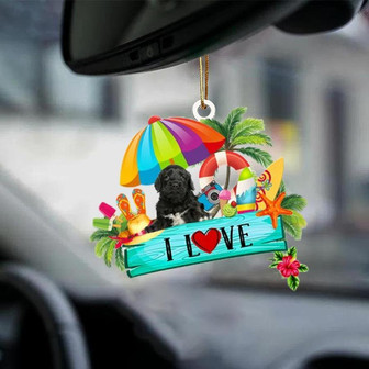 Portuguese Water-I Love Summer-Two Sided Ornament - Thegiftio UK