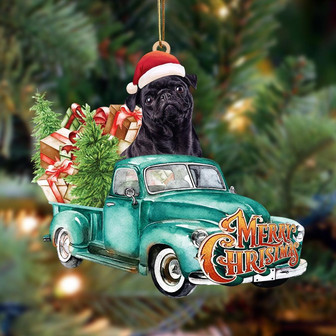 pug bla-Green Truck Hanging Ornament - Thegiftio UK