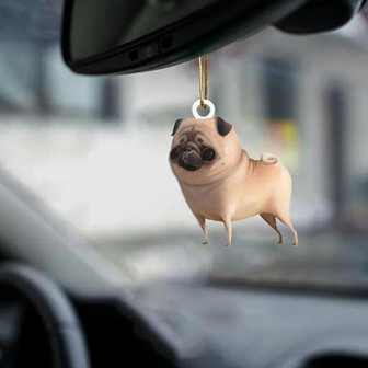 Pug-Look at me-two sided ornament - Thegiftio UK