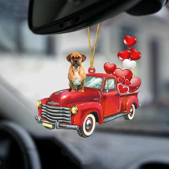 Puggle 2-Red Sports car-Two Sided Ornament - Thegiftio UK