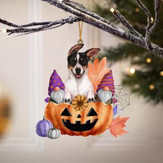 Rat Terrier-Gnomes Pumpkins Hanging Ornament - Thegiftio UK