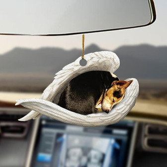 Rat Terrier sleeping angel Rat Terrier lovers dog moms ornament - Thegiftio UK