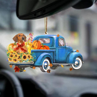 RED Dachshund-Little Pumpkin-Two Sided Ornament - Thegiftio UK