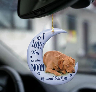 Red labrador retriever moon back red lab lover two sided ornament  - Thegiftio UK